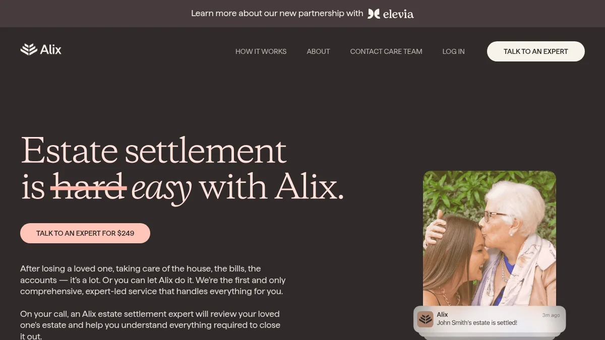 Alix Secures $20M Series A for AI Estate Settlement Platform