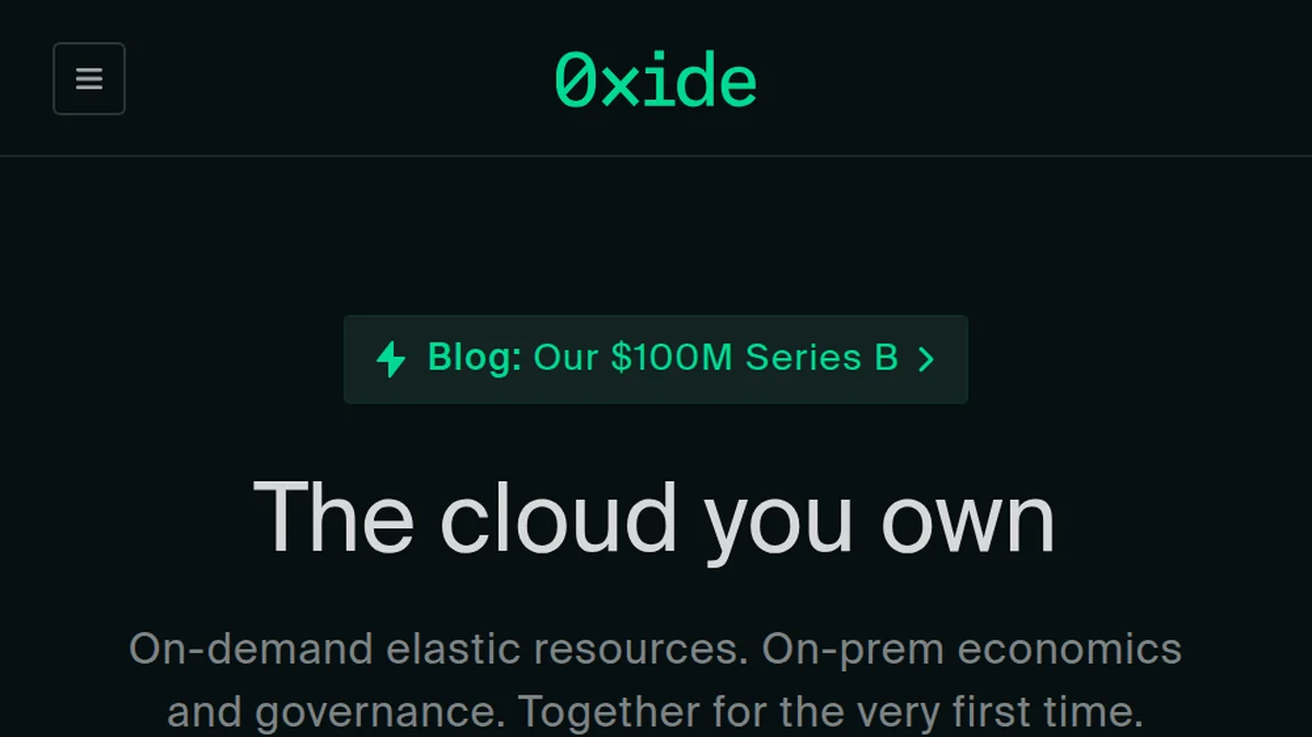 Oxide Computer Secures $100M for Data Center Hardware