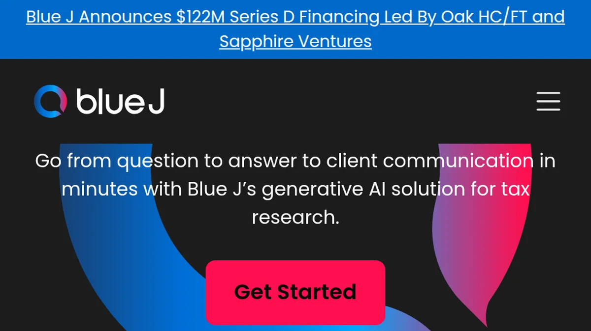 Blue J Lands $122M Series D to Advance AI Tax Research