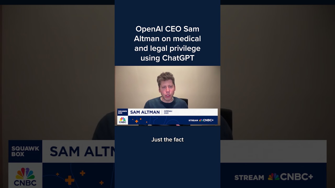 Sam Altman Calls for AI Privilege, Akin to Medical and Legal Confidentiality