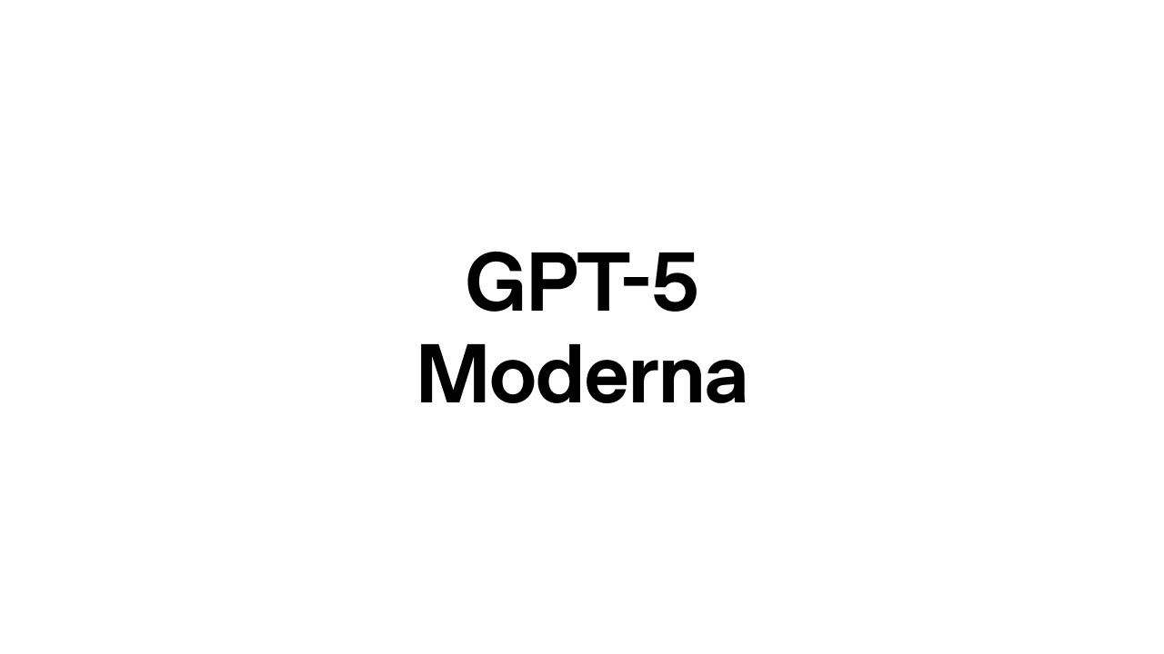 GPT-5 Ignites Moderna's Second Computing Revolution