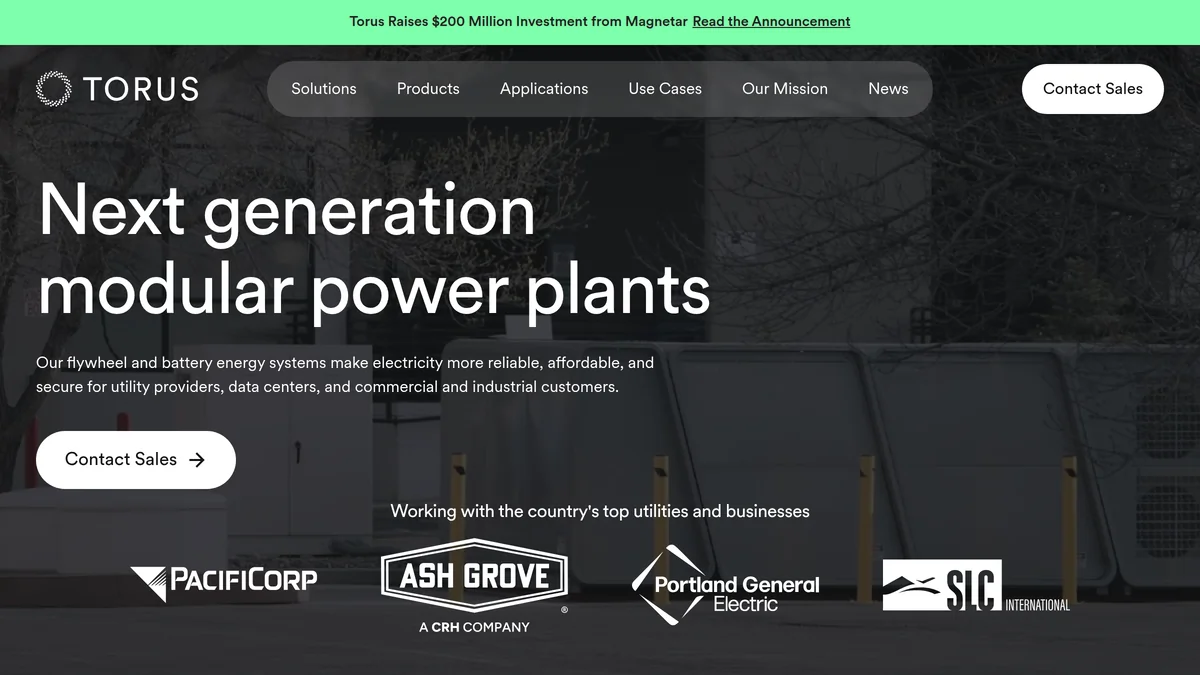 Torus Secures $200M for Modular Power Plant Deployment