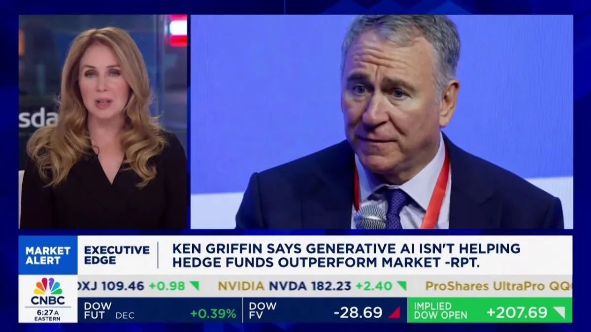 Ken Griffin: Generative AI Falls Short on Hedge Fund Alpha
