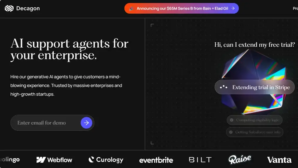 Decagon Secured $65M Series B for Customer Support AI Agents