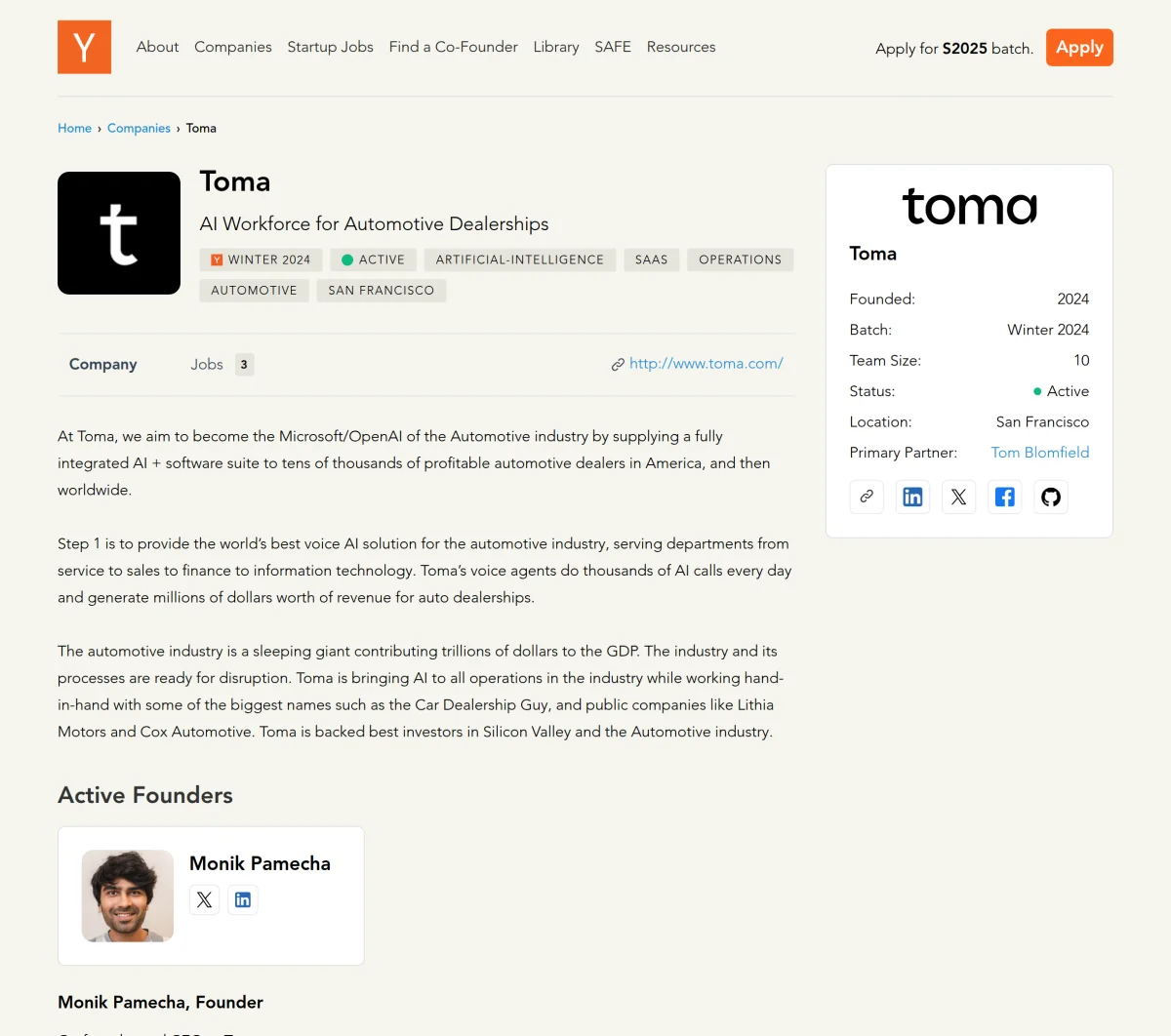 Toma Secures $17 Million Series A Funding to Revolutionize Car Dealership Operations